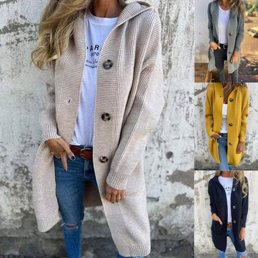 Cozy Hooded Knit Cardigan